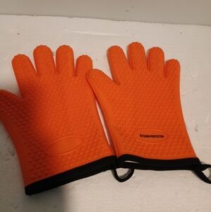 Mitt Cooking Oven Silicone Resistant Pair Kitchen Gloves